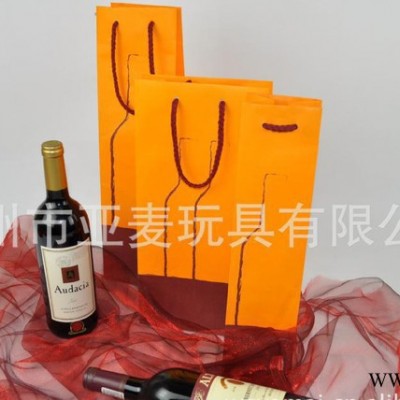 两瓶装纸袋 4瓶装葡萄酒纸袋 精美红酒纸袋生产