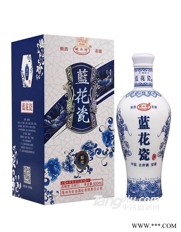 皖水坊蓝花瓷原浆酒500ml