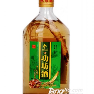 古酿源家斌系列配制酒功坊酒人参鹿鞭酒100ml