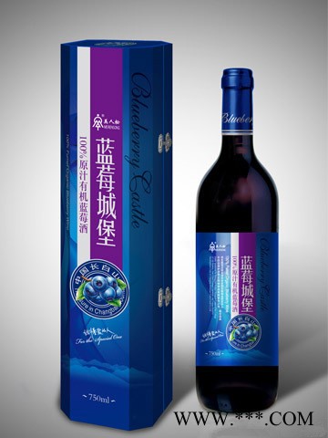 750ml原汁有机蓝莓酒