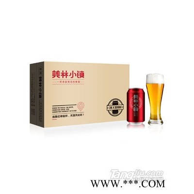 美林小镇啤酒330ML红罐包装