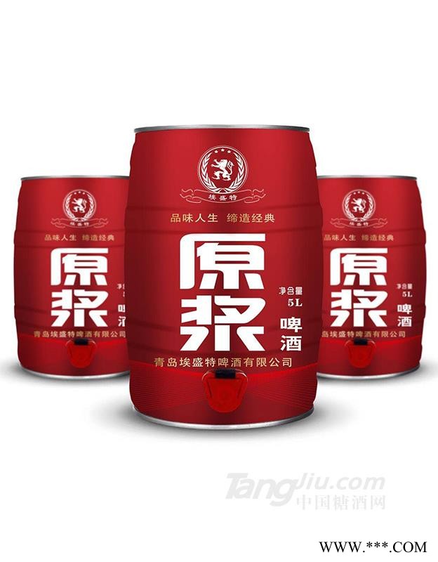 埃盛特原浆白啤鸿运装5L