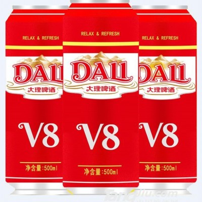 大理啤酒-V8罐装-500ml