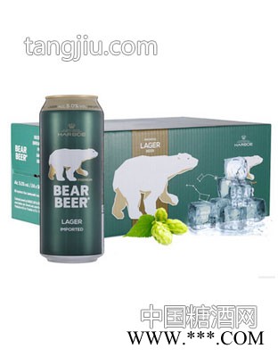 哈尔博绿熊黄啤酒500ml