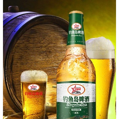 钓鱼岛瓶装啤酒冰爽9°P（600ml）