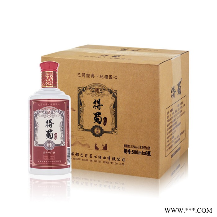 得蜀浓香白酒500ml   52%vol 整箱批发6瓶诚邀代理加盟图2