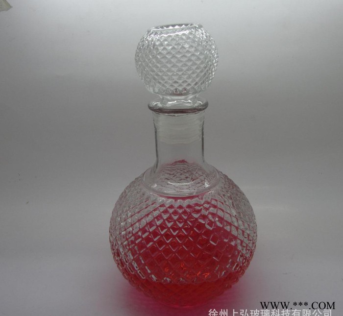 直销  球型红酒瓶 1000ml 威士忌装饰瓶 水晶酒具图2