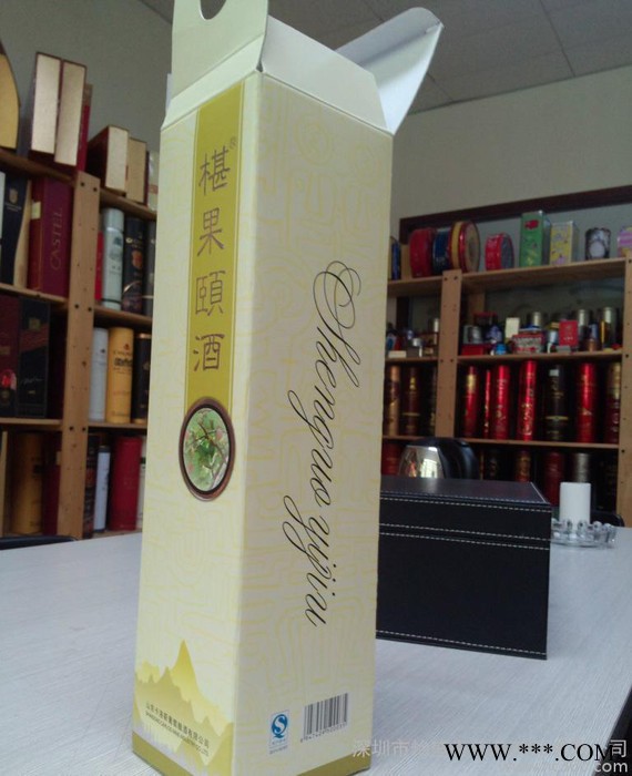 来稿来样设计 固定纸盒 深圳定制红酒卡盒 红酒盒直销