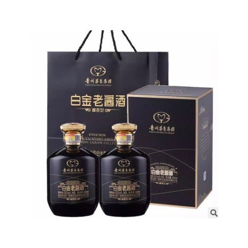 白酒批发 53度酱香型 白金老酱酒N5 500ml*6整箱白酒黑色图2