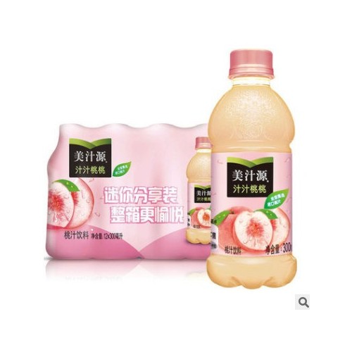 美汁源果粒橙小瓶300ml*12整箱装酷儿橙汁果肉迷你夏季果味饮料图1