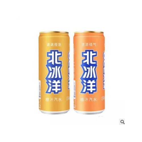 北冰洋330ml*24瓶橙汁/桔汁/酸梅/百香果汽水碳酸饮料 易拉罐整箱图2