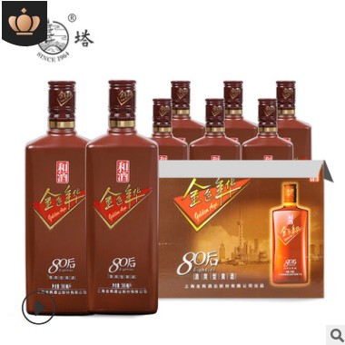 和酒清爽型半甜黄酒批发 厂家金色年华80后500ml*6瓶绍兴黄酒定制图3