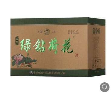 绿钻荷花酒52度浓香型白酒整箱批发500ML*6瓶装白酒整箱特价图2