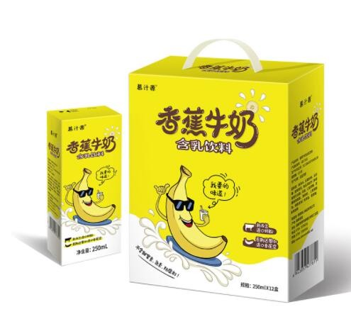 香蕉牛奶含乳饮料 慕汁源厂家现货批发香蕉牛奶含乳饮料250ml*12图3