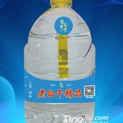 简单品味老白干精品蓝桶4L