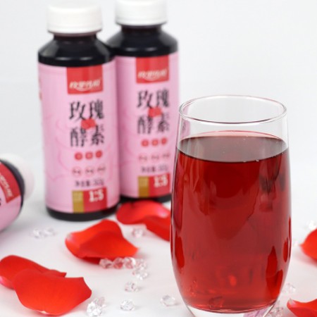 新款玫瑰酵素浓缩汁 发酵鲜花饮料休闲饮品 鲜花糕点软饮调味品图2